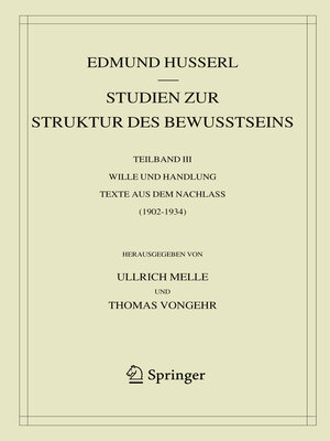 cover image of Studien zur Struktur des Bewusstseins